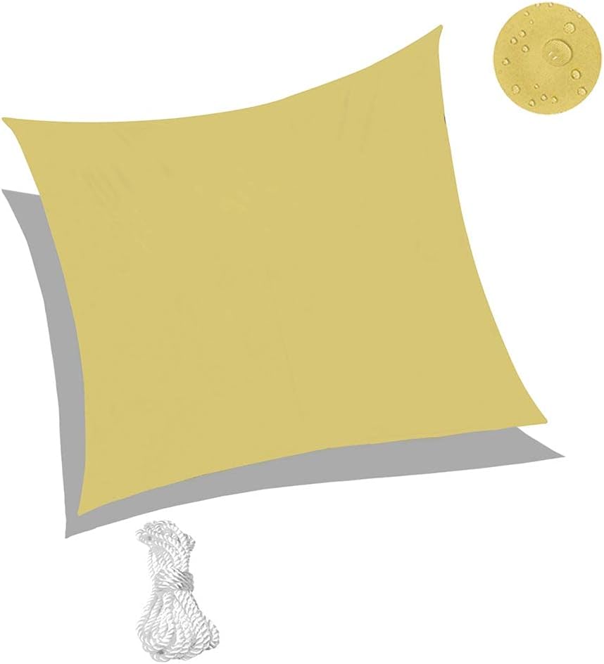 Sunnykud 13'x13' Sun Shade Sail Waterproof Green Square Canopy Awning Perfect for Outdoor Garden Patio Backyard Activities