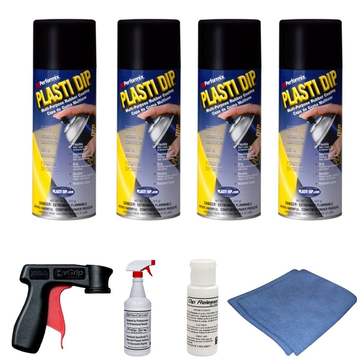 Plasti Dip Bundle - 8 Pieces Deluxe Wheel Kit - Black