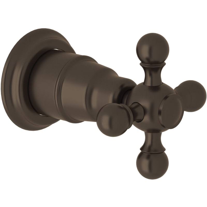 Rohl AC195X-TCB/TO Arcana Trim for Volume Control and Diverter with Cross Handle - Tuscan Brass