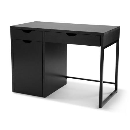 Mainstays Perkins Desk with Metal Frame, Multiple Colors, Black