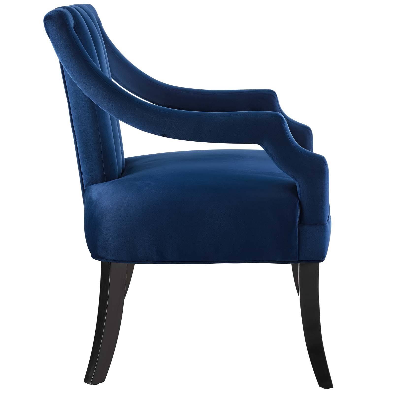 Modway Harken Performance Velvet Accent Chair - Navy