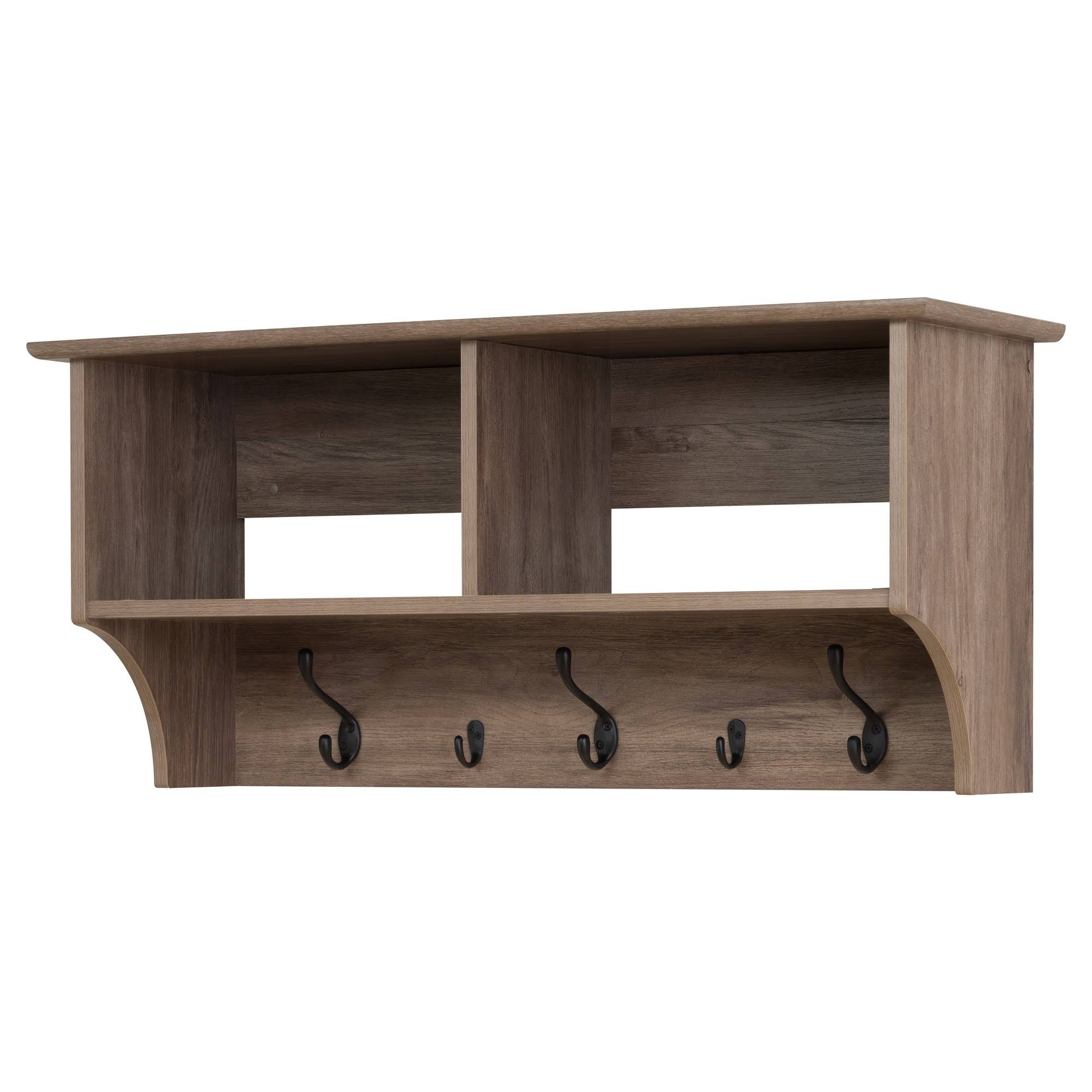 Prepac Wide Hanging Entryway Shelf, Drifted Gray