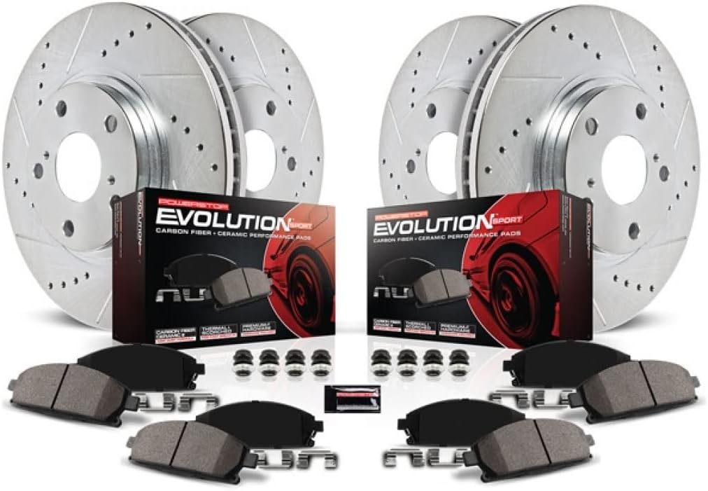 Power Stop Brake Kit For Honda Accord 2011 2012 Front & Rear Z23 Evolution Sport | K5934