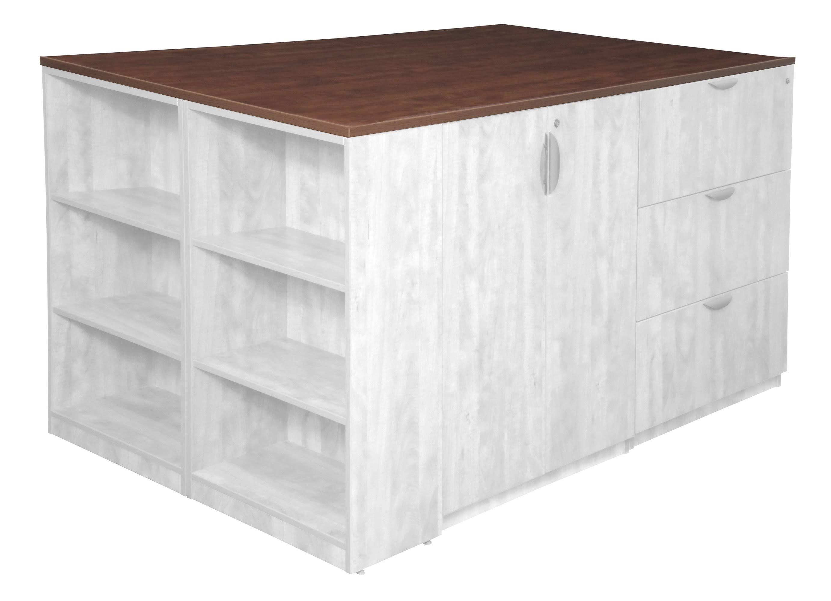 Regency TSUTR8546CH Legacy Cherry Stand Up Quad with Bookcase End Top