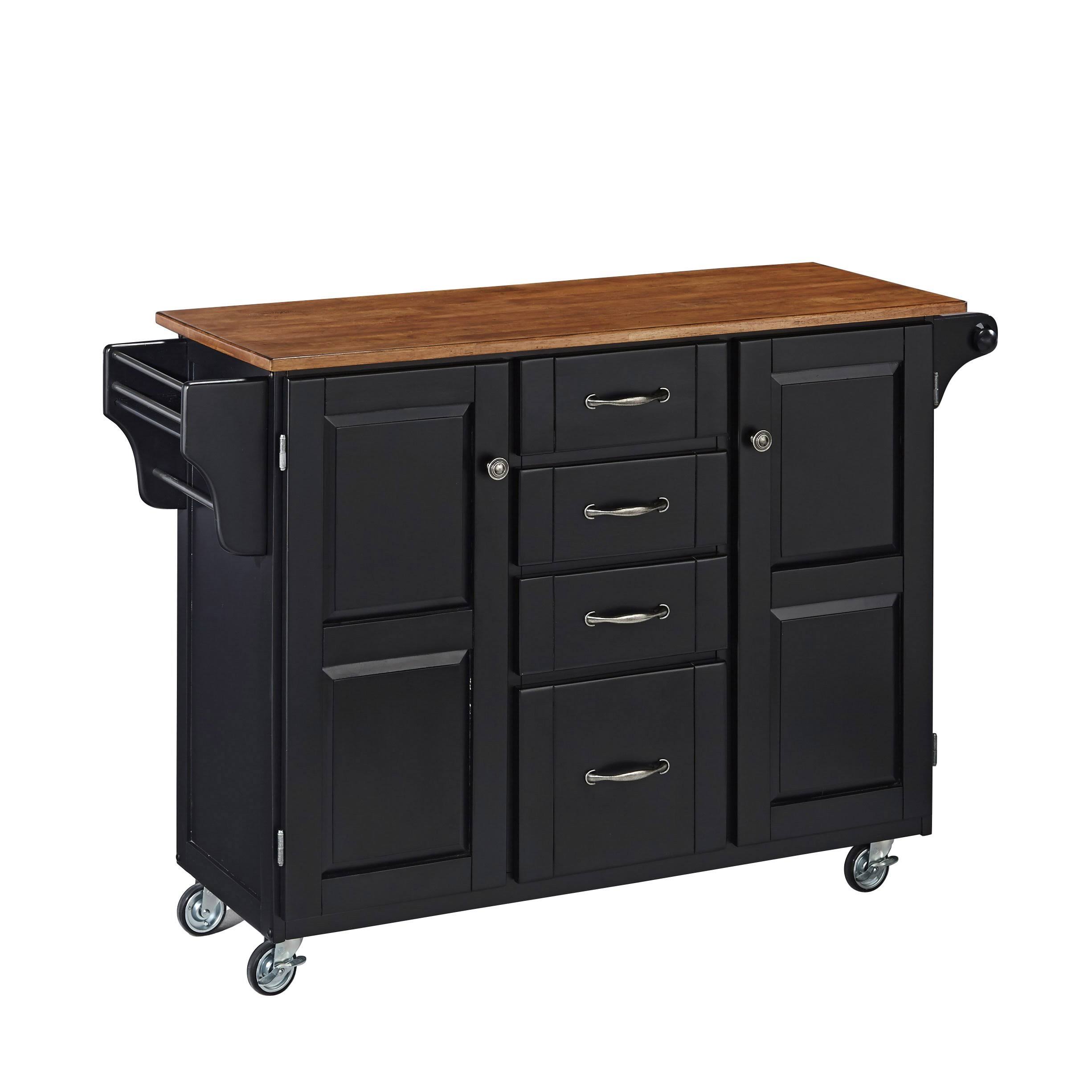 Home Styles Create-a-Cart Black with Oak Top