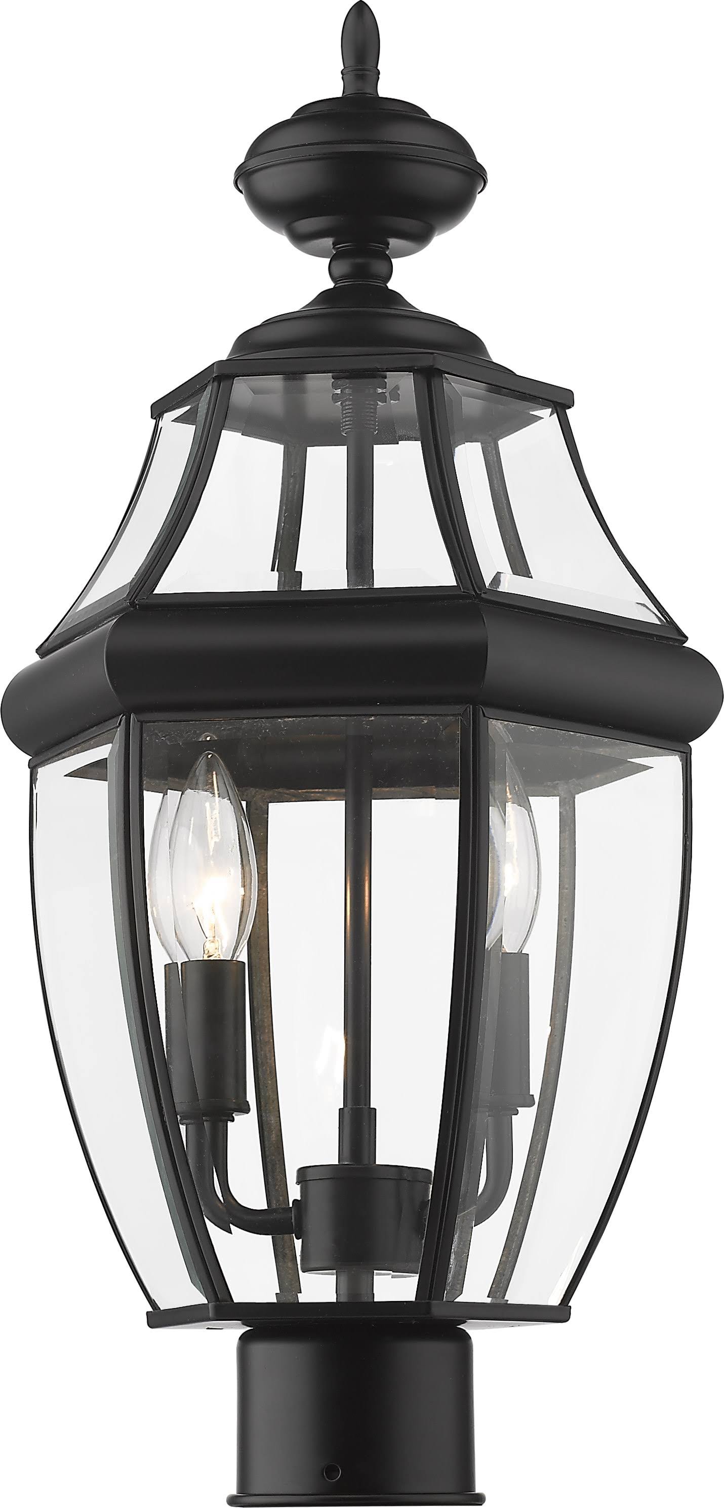 Z Lite 2 Light Outdoor Post Mount Fixture 580PHM BK (Black)