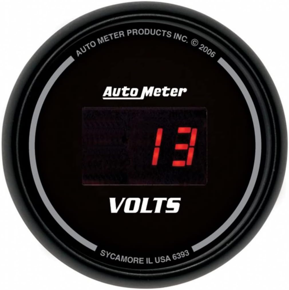 AutoMeter Voltmeter Gauge Digital 52.4mm | 8-18 Volts | Black