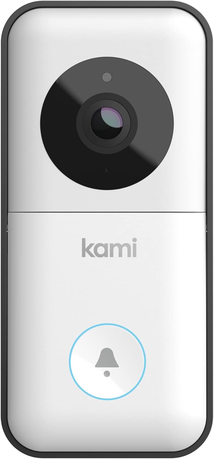 Kami by YI, Smart Video Doorbell Camera Wi-Fi with Motion Detector, Wireless, 2.4G & 5G, Long-Battery Life, Face Recognition, Human Detection, 1080p HD Night Vision, Compatible with Google & Alexa