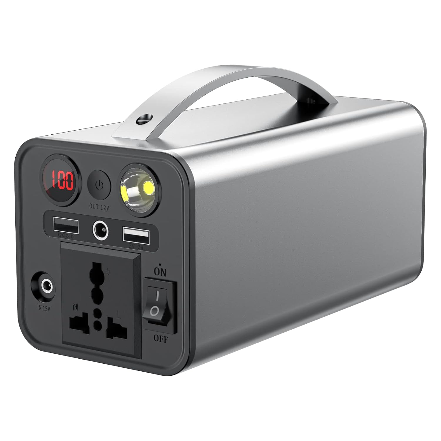 Portable Power Station, Rechargeable Back up Generators for Home use, 150WH Camping Battery with Dual 110V/150W AC Outlet, Solar Panel for Outdoors Car Travel Hunting Home Emergency