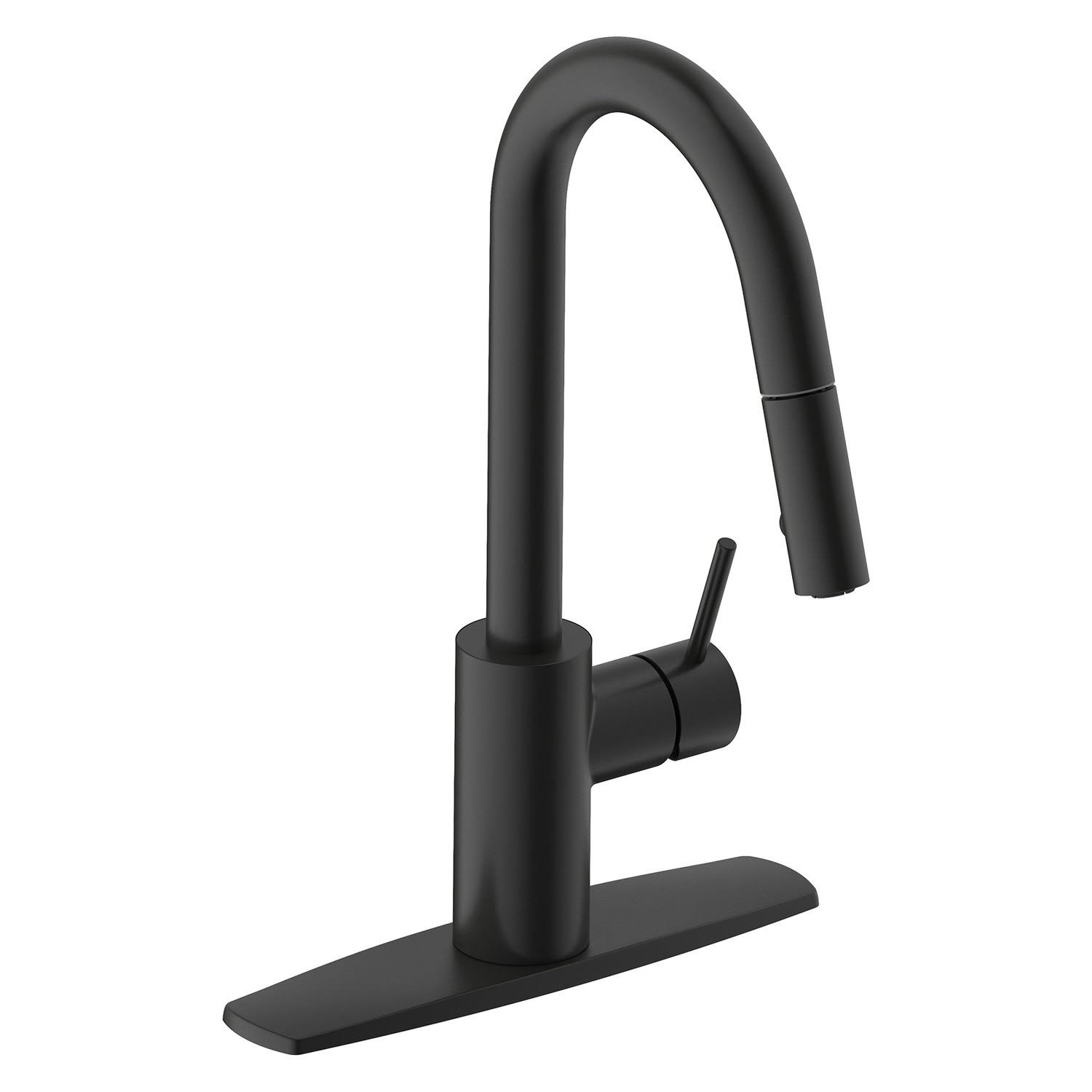 Ultra Faucets Uf14907 Euro Collection Single-Handle Kitchen Faucet with Pull-Down Spray Matte Black