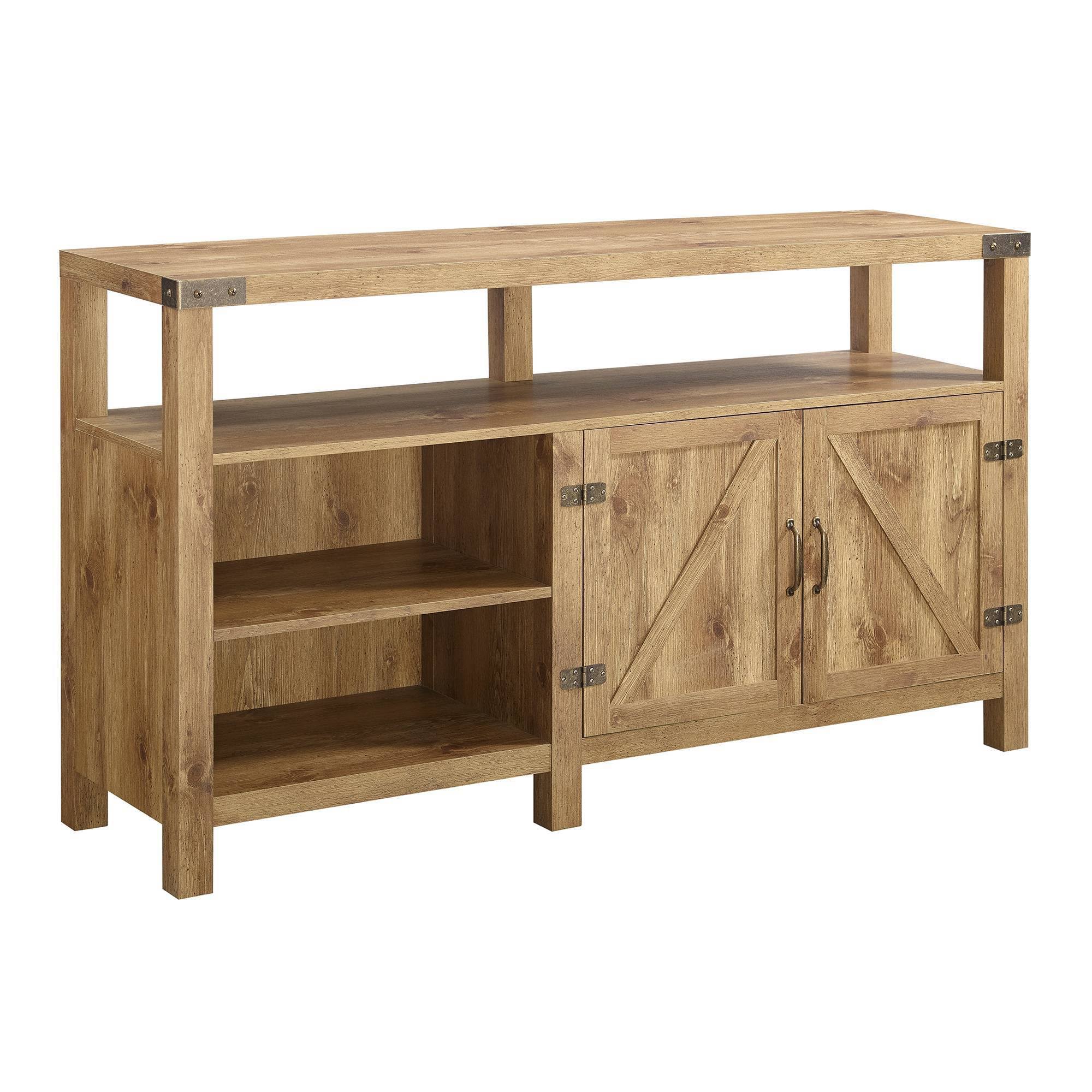 2 Door Farmhouse Highboy TV Stand for TVs Up to 65x22 Barnwood - Saracina Home