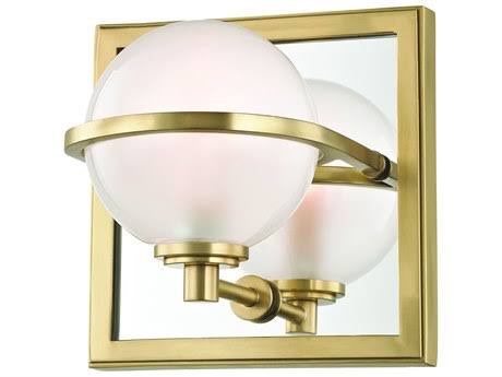 Hudson Valley 6441-AGB Axiom 1 Light Bath Bracket - Aged Brass