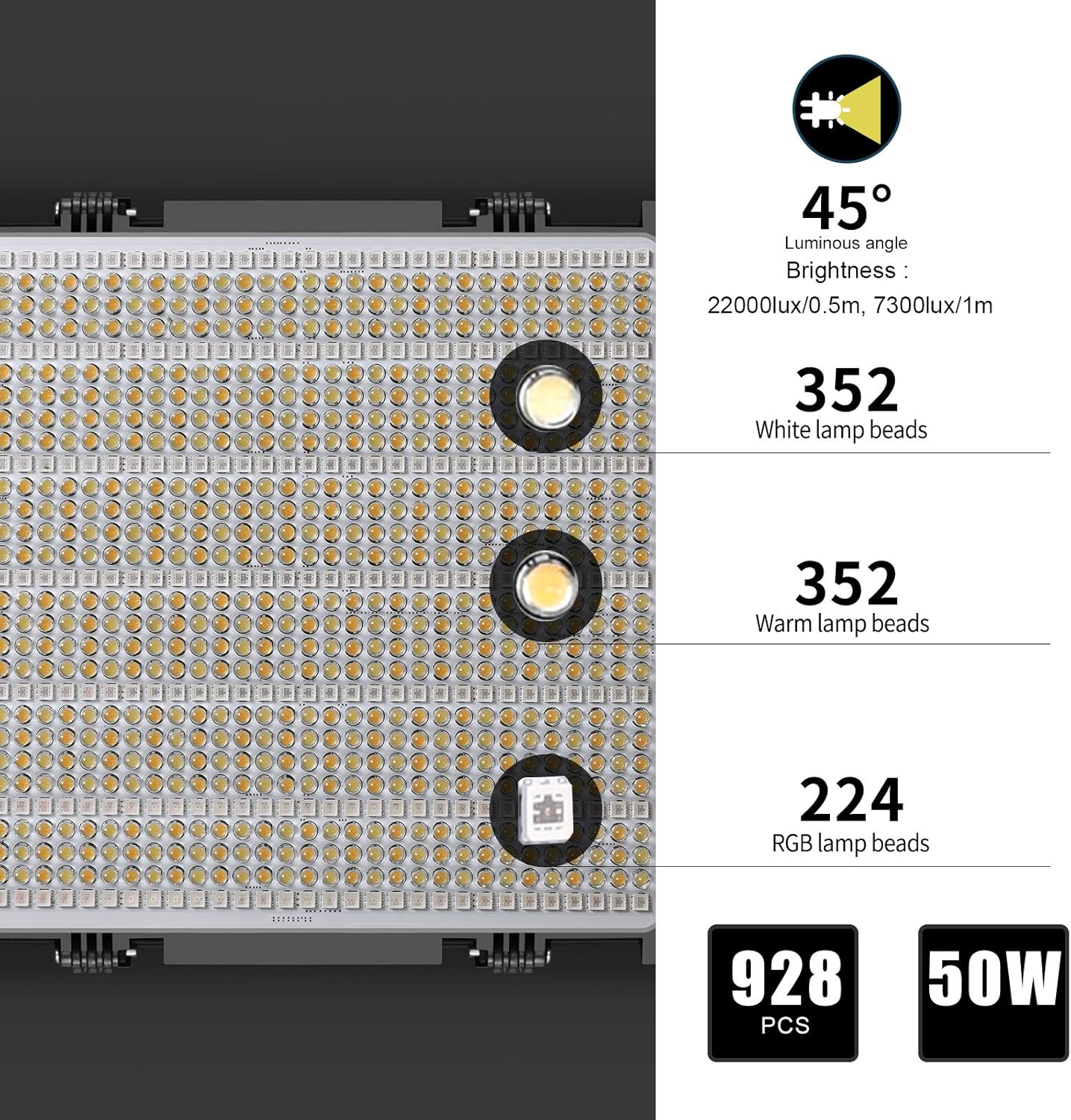 GVM RGB LED Video Light, 50W Video Lighting Kit with APP Control, 1200D Photography Lighting kit for YouTube Studio, 3 Packs Led Panel Light, 3200K-5600K, Aluminum Alloy Shell, CRI 97