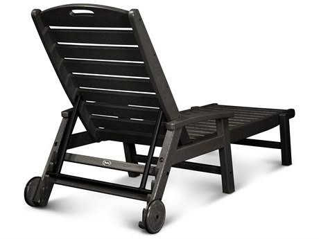 Trex Outdoor Furniture Yacht Club Wheeled Chaise - Charcoal Black