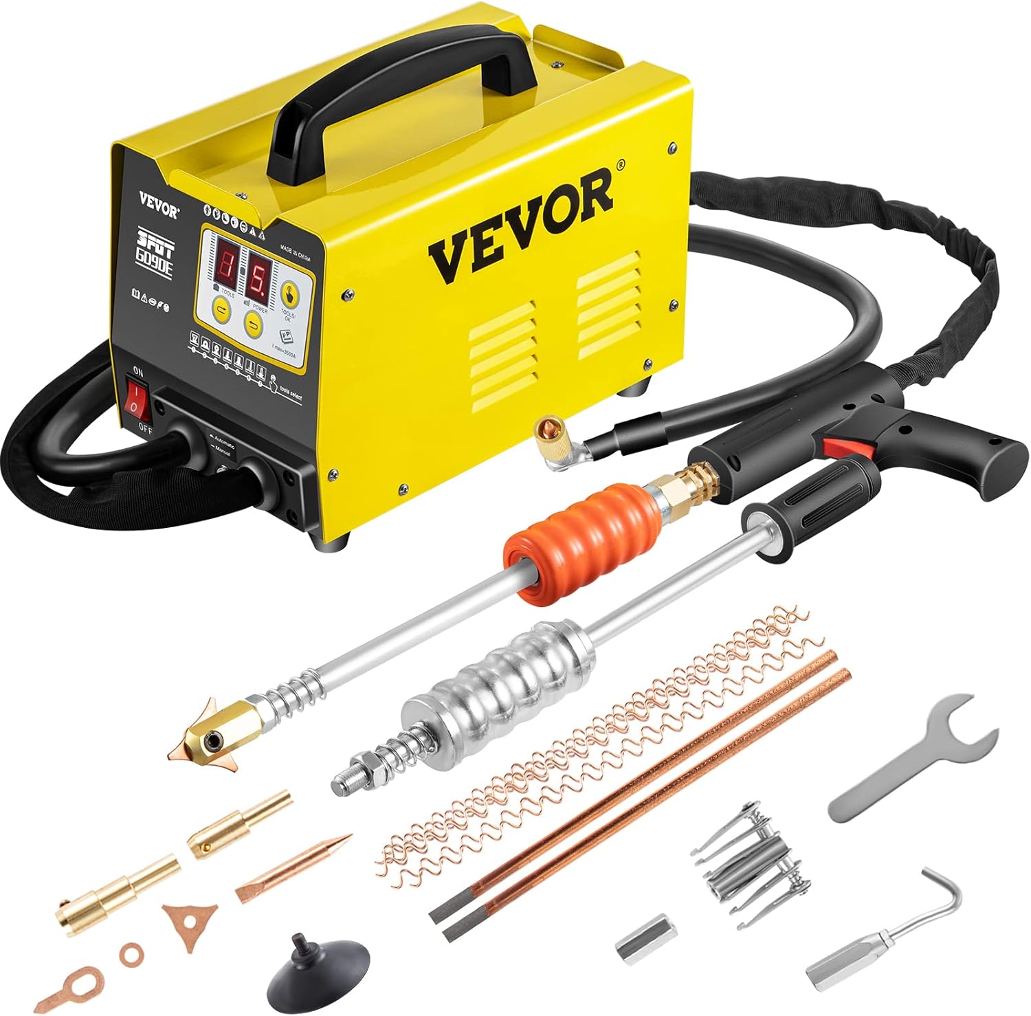 Bestauto 110V Spot Welder Dent Puller, 3000W Stud Welder Dent Repair Kit, 7 Models Spot Welding Machine for Car Body Dent Repair