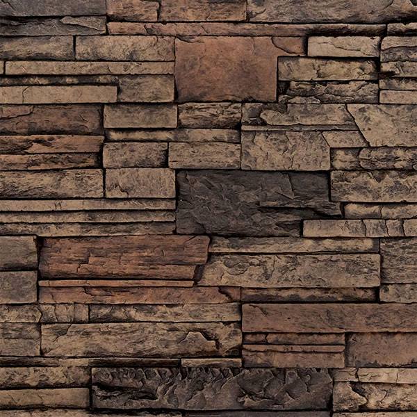 Ekena Millwork PN201NRJV 48x22W x 25x22H x 1 1/2x22D Dry Stack Endurathane Faux Stone Siding PANEL, Java