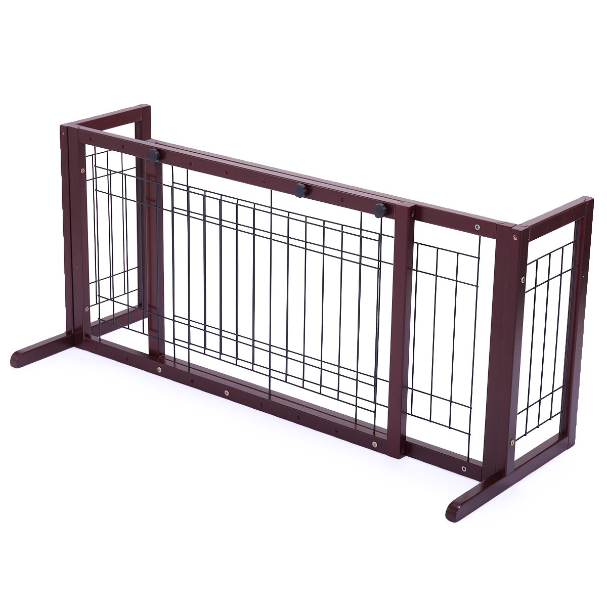 BWM.Co BWM.Co 71-Inch Wood Freestanding Dog Pet Fence Indoor Safety Gate for Small Dog Pack of 2