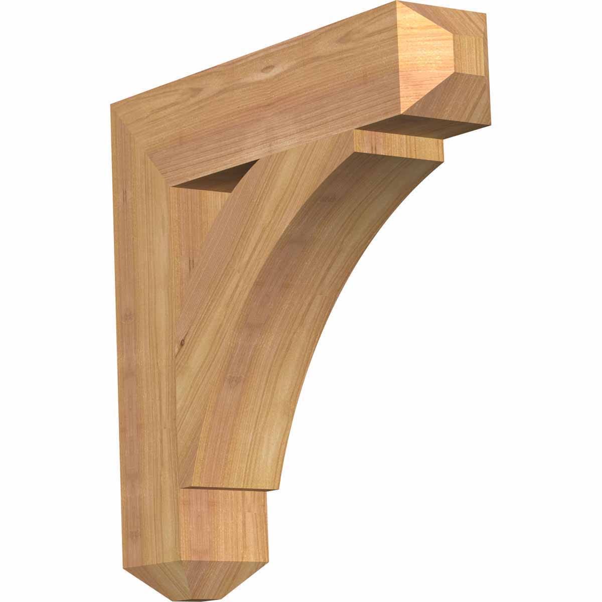 3 1/2x22W x 18x22D x 18x22H Thorton Craftsman Smooth Bracket, Western Red Cedar