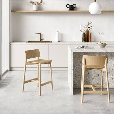 Khachadur Counter u0026 Bar Stool Corrigan Studio Color: White Oak, Seat Height: Counter Stool (25x22 Seat Heigh)