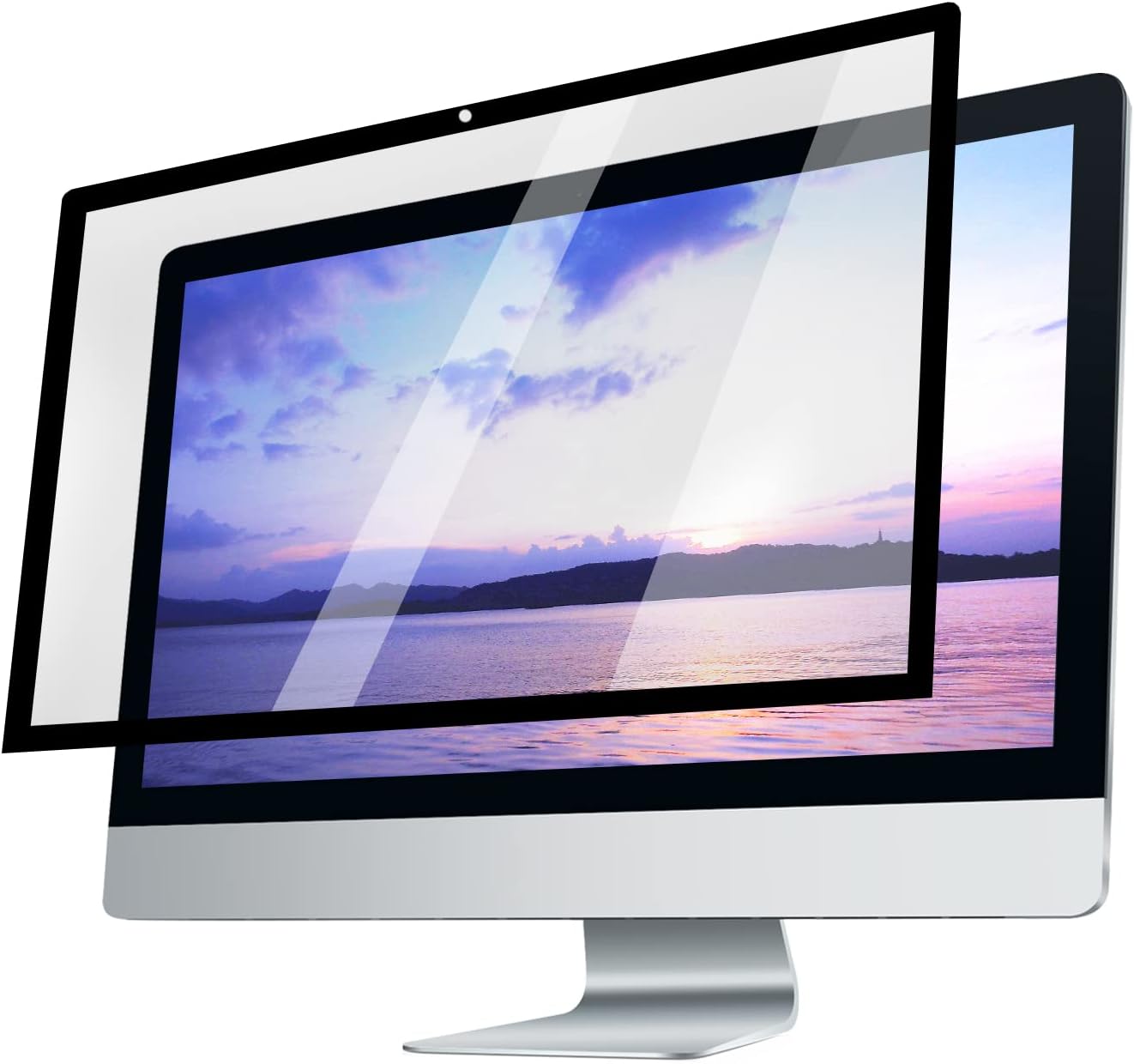 MOSISO Computer Blue Light Blocking Screen Protector, Eye Protection PET High Definition Monitor Screen Filter Film Compatible with iMac 24 inch 2021 M1 Desktop PC Monitor Reduce Visual Fatigue