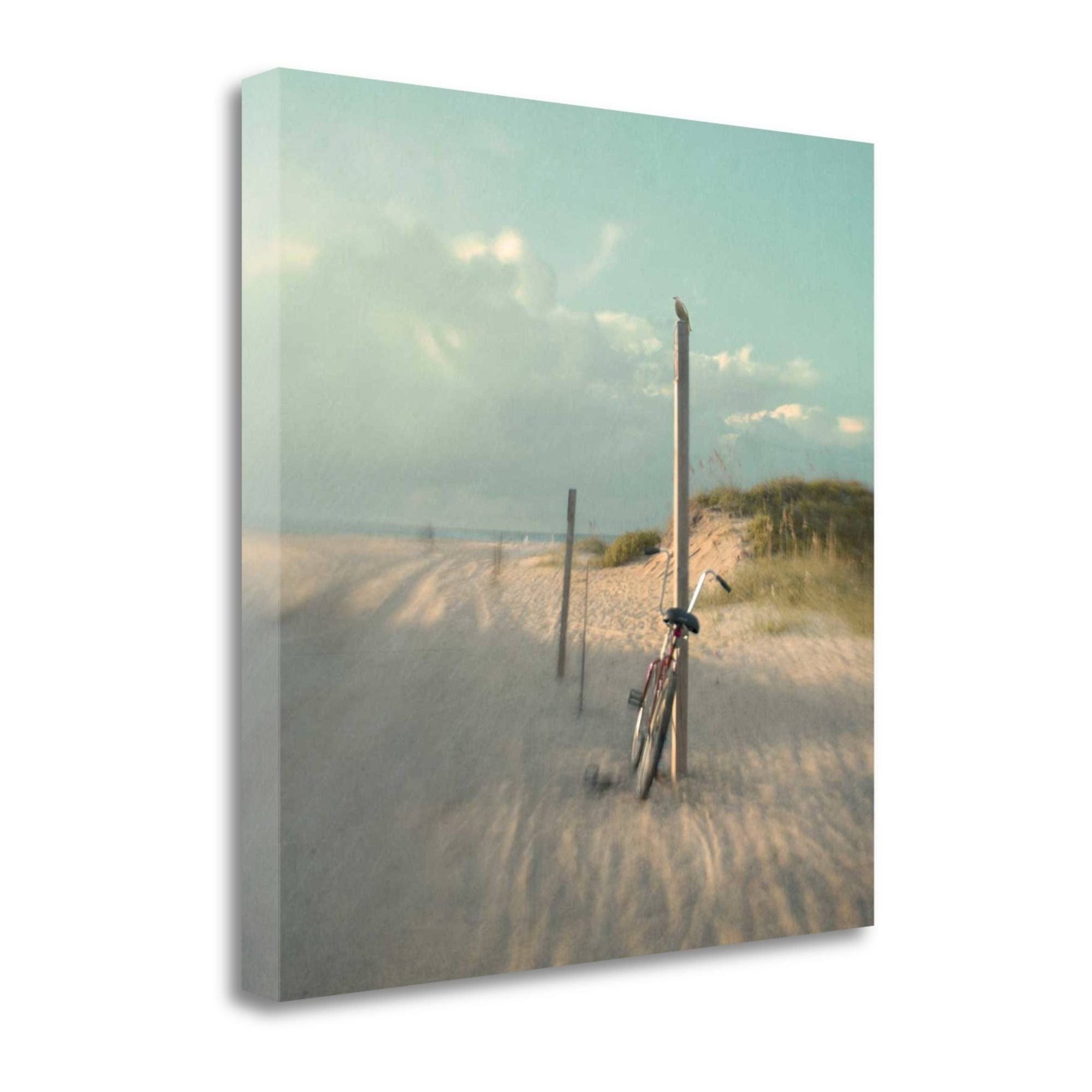 21x22 x 21x22 Biking on Ocracoke by Dawn D. Hanna Fine Art Giclee Print