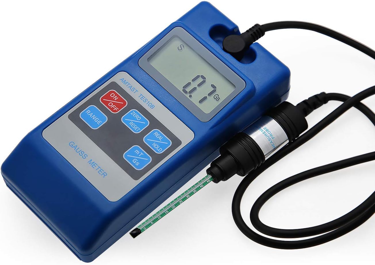 AMTAST TES10B Tesla Tester Gauss Meter Surface Magnetic Field Testers, 110V 60Hz with US plug