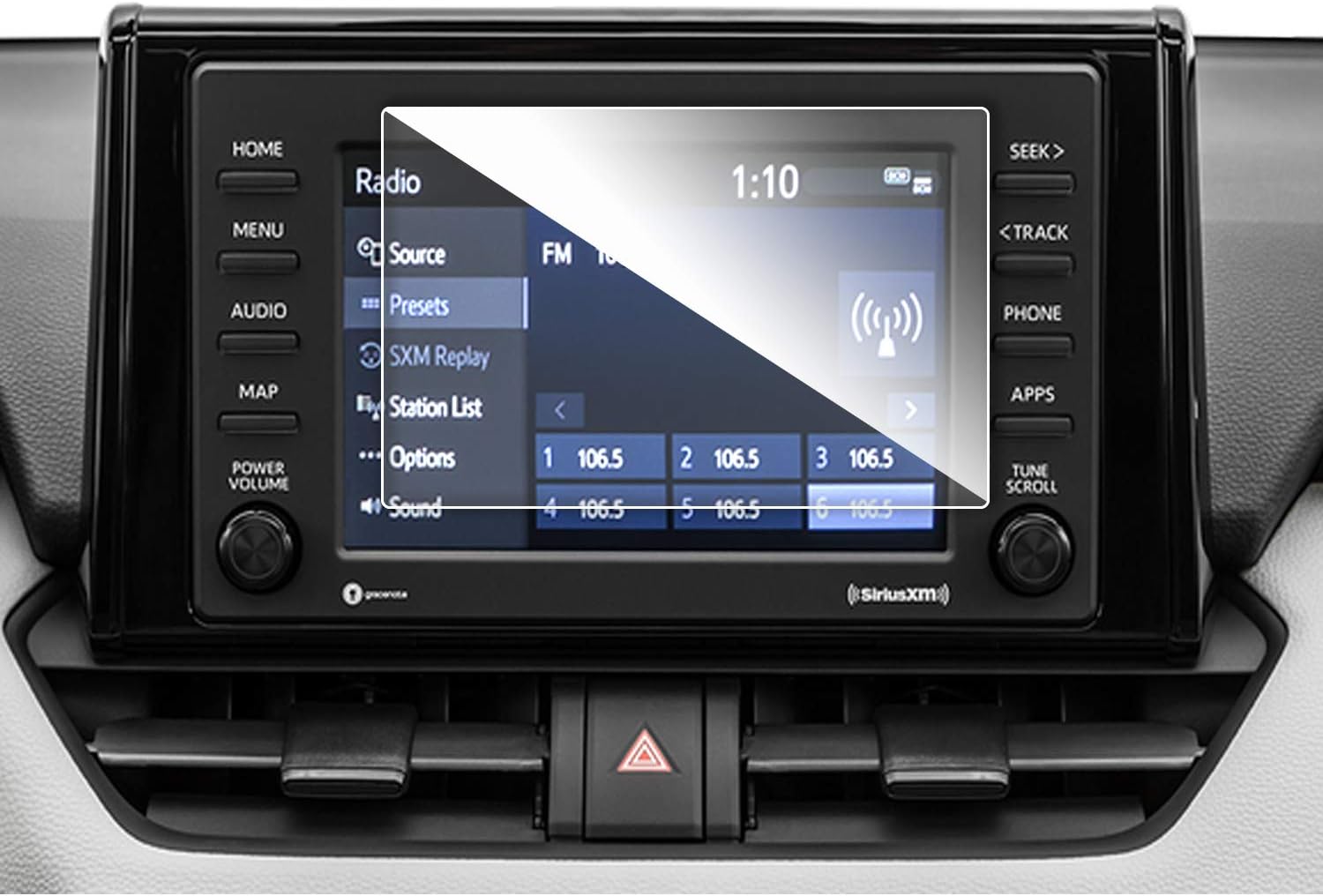 RUIYA Center Touch Control Screen Protector for 2019 RAV4 2021 RAV4 LE/Hybird XLE 7INCH 9H Hardness Car Navigation Touch Tempered Glass Screen Protector RAV4 Car Accessories