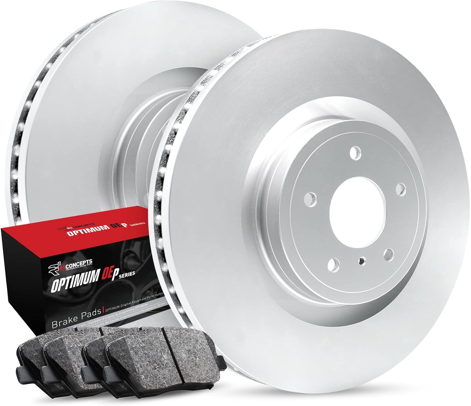 R1 Concepts Rear Brakes and Rotors Kit |Rear Brake Pads| Brake Rotors and Pads| Optimum OEp Brake Pads and Rotors |fits Buick Enclave, Chevrolet Traverse, GMC Acadia, Acadia Limited, Saturn Outlook