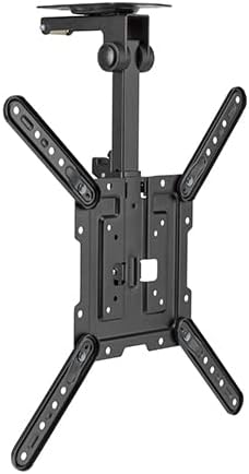 Mount Plus CM344 Flip Down TV and Monitor Roof Ceiling Mount | Fits Flat TV 23 to 55 Inches | VESA Compatible 200x200, 400x400 | Height Adjustable | Pitched Roof Pack of 2
