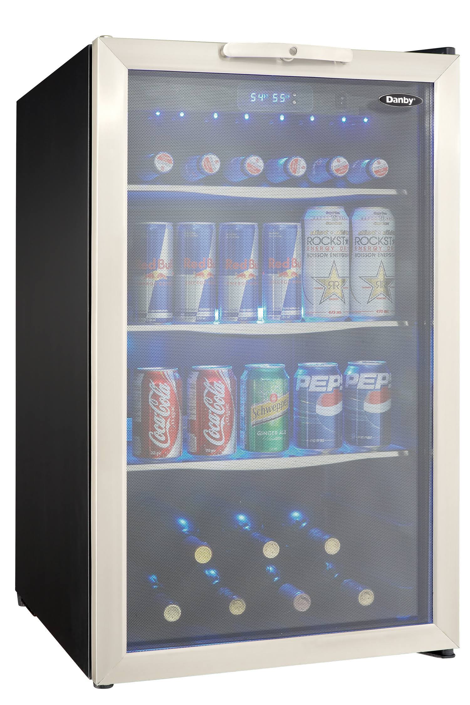 Danby DBC039A1BDB 124-Can Wine and Beverage Cooler - 19.4x22 - 4.3 cu ft - Black/Stainless Steel