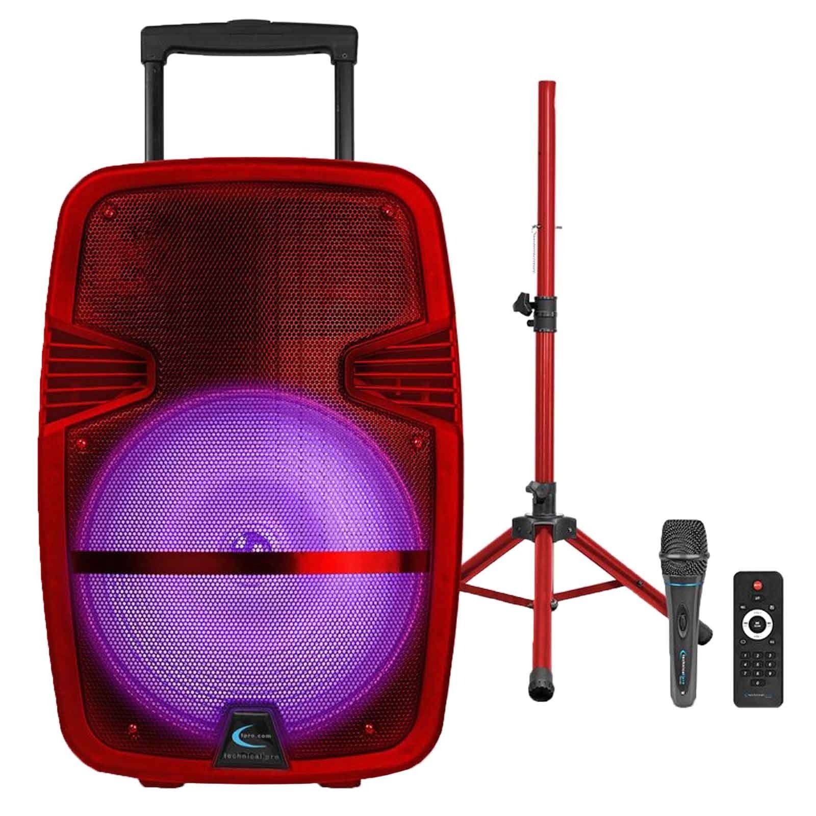 Technical Pro Rechargeable 15x22 LED Speaker Package
