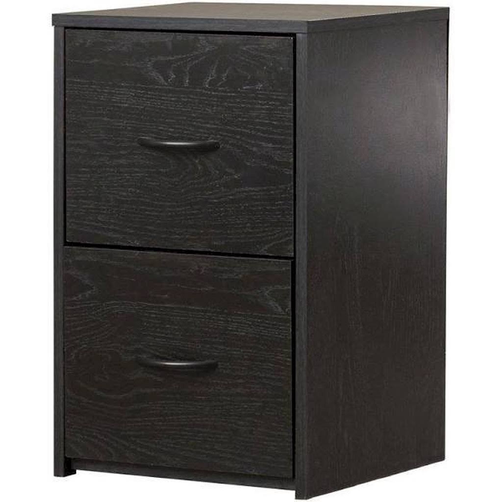 Ameriwood Home Core 2 Drawer File Cabinet Black Oak