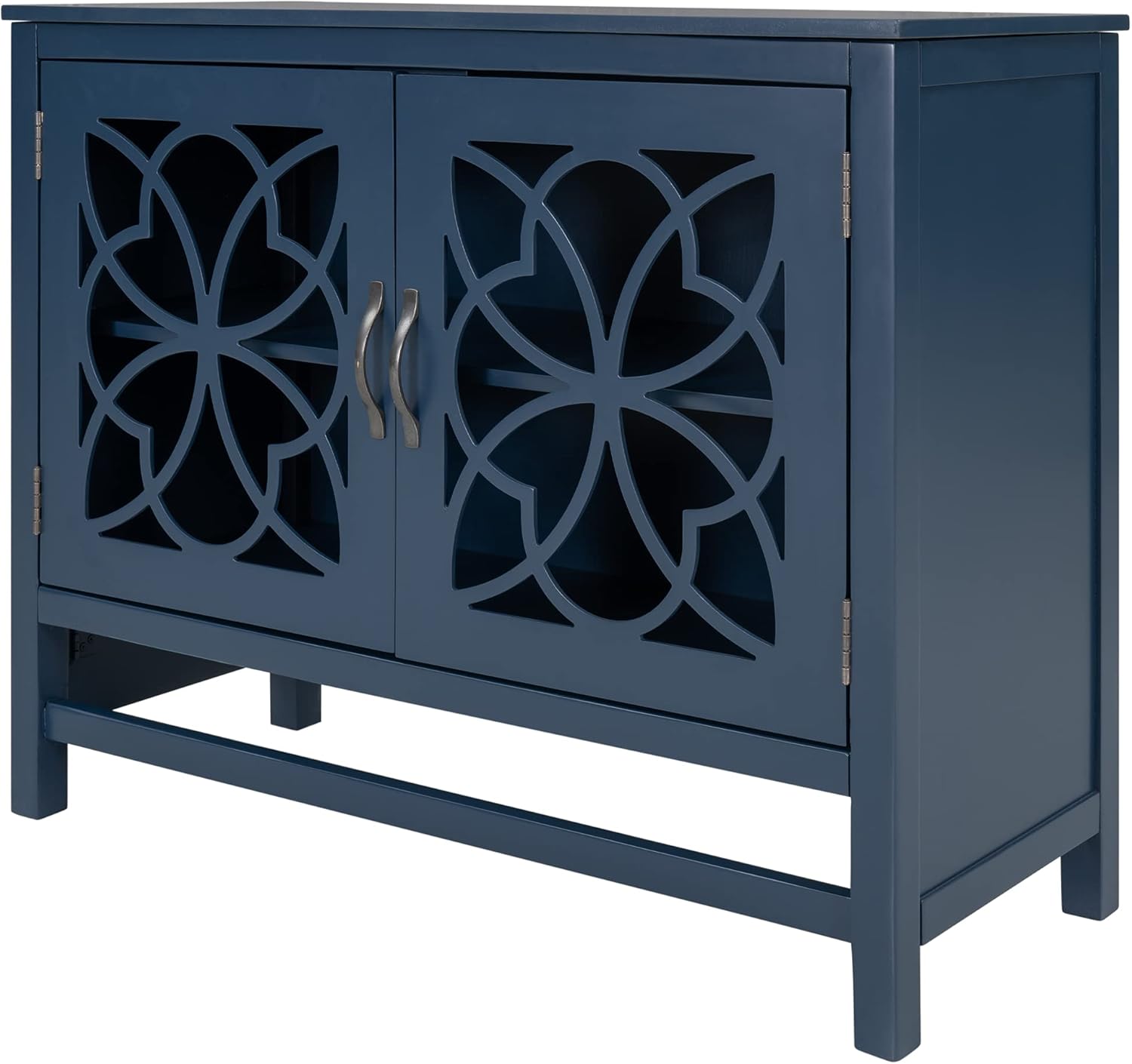 Knocbel Accent Storage Cabinet with Doors and Adjustable Shelf, Solid Wood Buffet Sideboard Entry Console Table for Living Room Dining Room Kitchen, 39.4