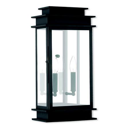 Livex Lighting 2018-04 Princeton - 2 Light Outdoor Wall Lantern Black