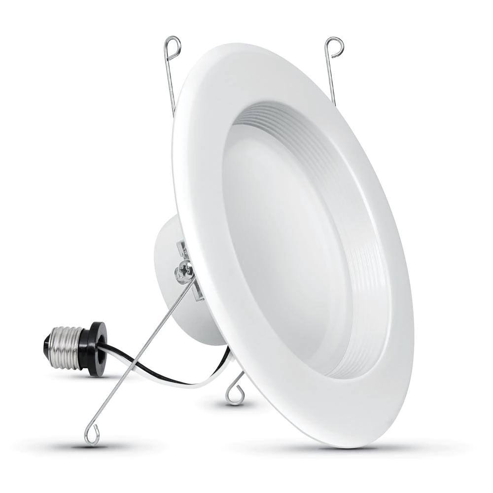 Feit Electric 5/6 in. White Integrated LED Recessed Trim Bright White 3000K Retrofit (36-Pack)