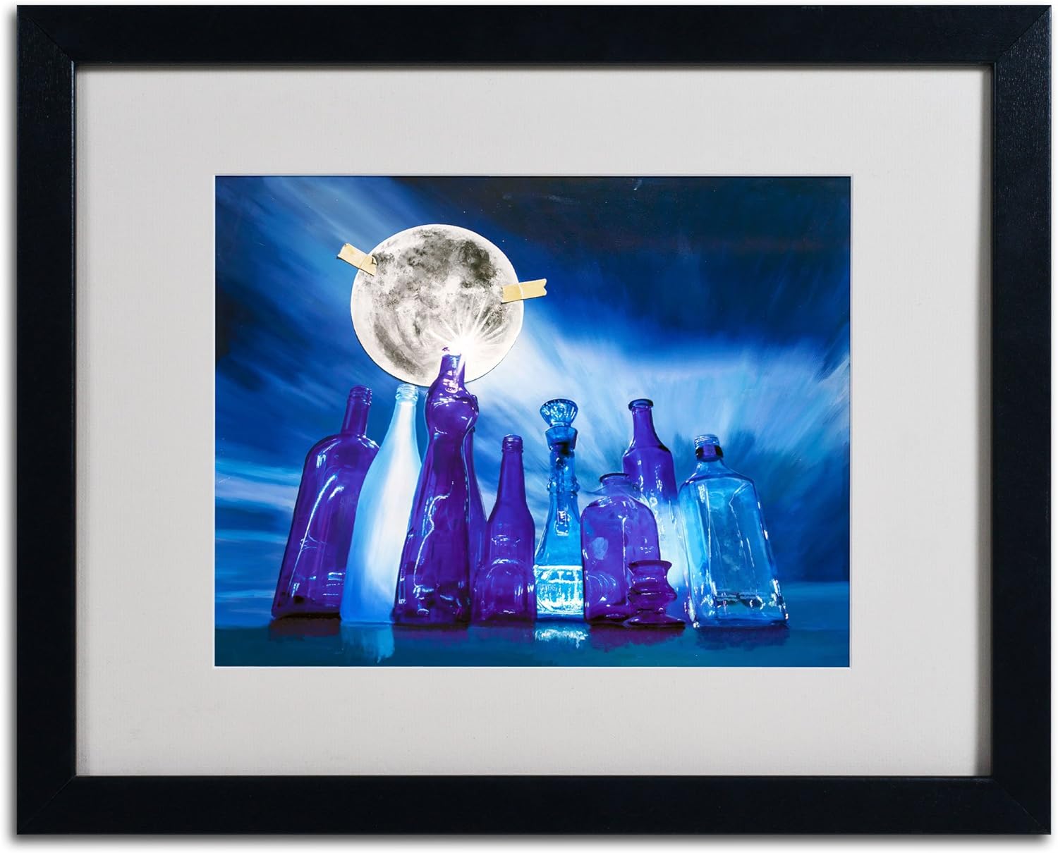 Blue Moon by Roderick Stevens Canvas Art, 16 by 20-Inch, Black Frame Pack of 2