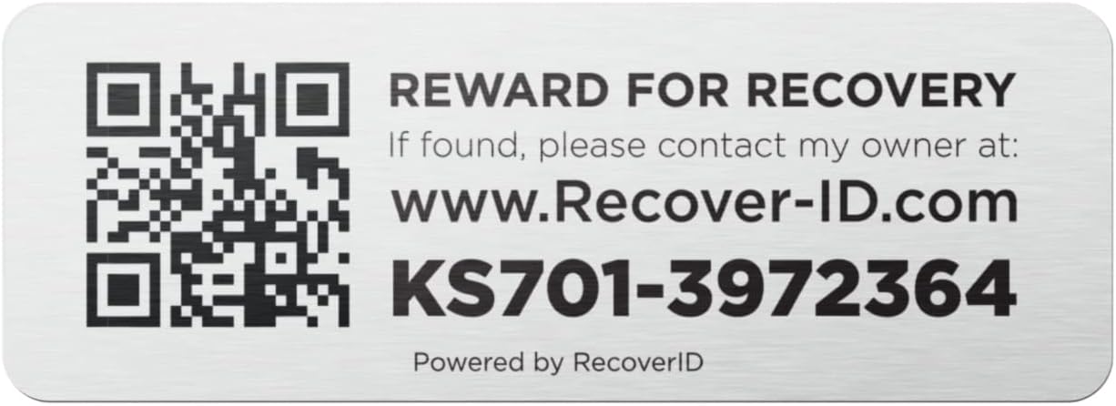 KeySmart RecoverID - Anonymous Lost and Found Tracker Tag (1-Pack)