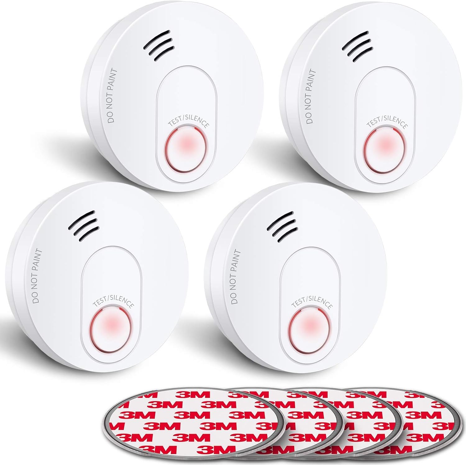 SITERWELL Smoke Detector, 10 Year Fire Alarm with Photoelectric Sensor and Built-in Battery, Fire Detector with Low Battery and Fault Warning for House and Bedroom, UL Listed, GS526A, 4 Packs Pack of 2
