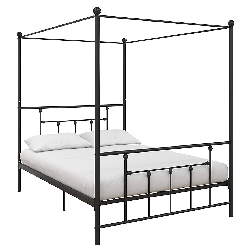 Atwater Living Maisie Queen Canopy Bed in Black
