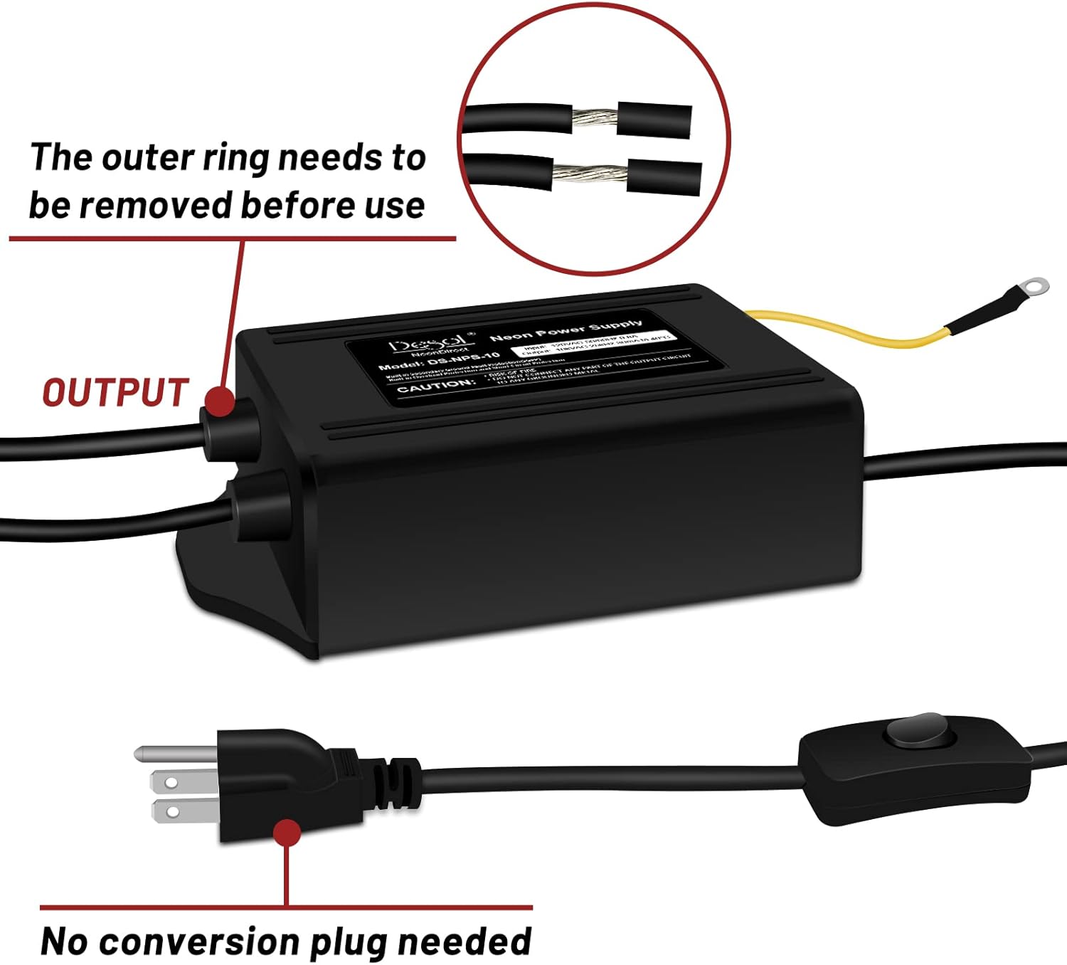 Neon Sign Transformer(NST), Desol Power Supply for Real Glass Neon Light Sign, Fractal Wood Burning Machine, Lichtenberg Burner Machine OUT PUT 10kV 30mA