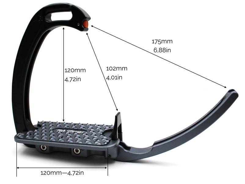 Tech Stirrups Venice Light Safety Stirrups Black/Silver