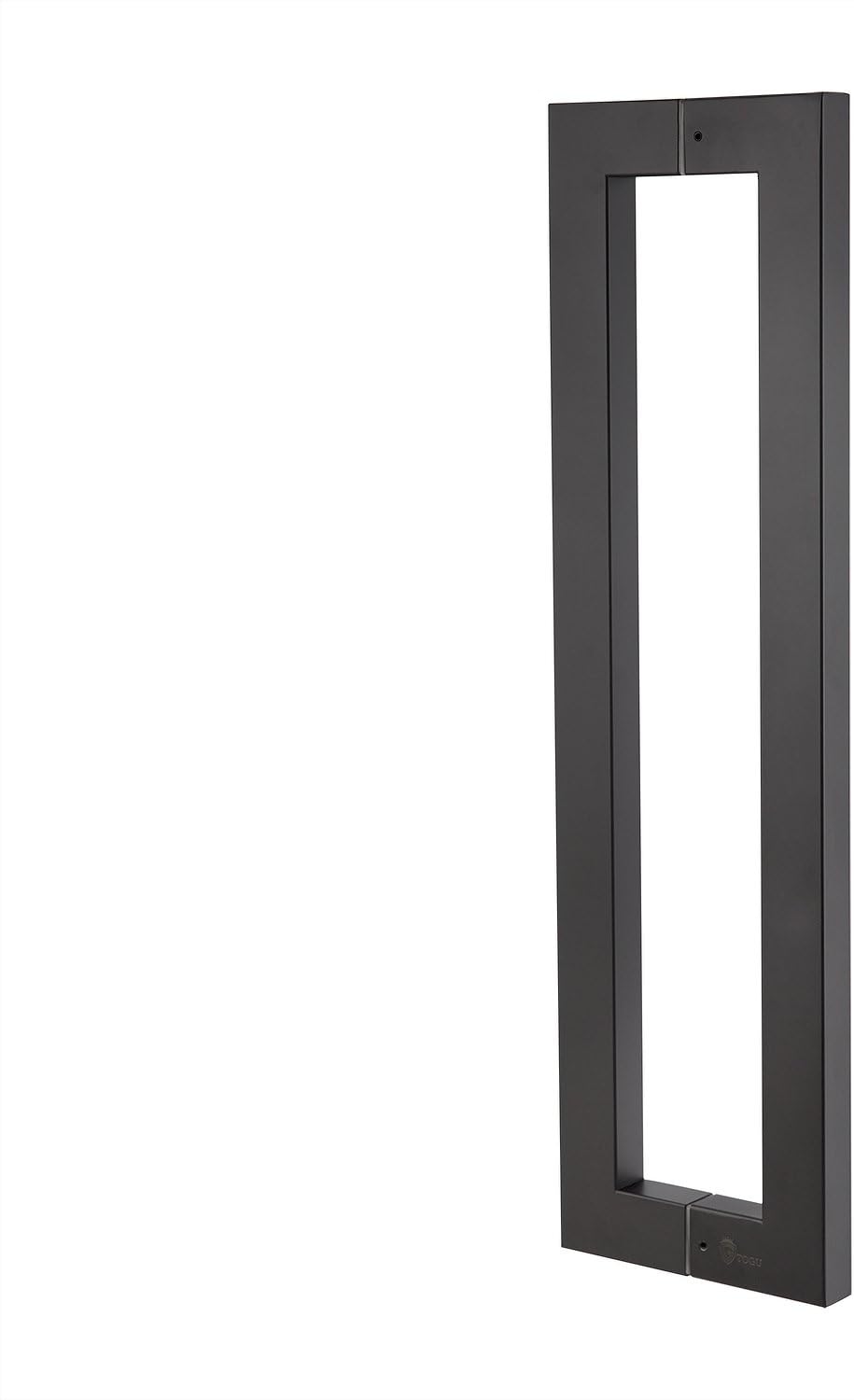 TOGU TG-6013 600mm/24 inches Square/Rectangle Shape Stainless Steel Push Pull Door Handle for Solid Wood, Timber, Glass and Steel Doors, Matt Black Finish