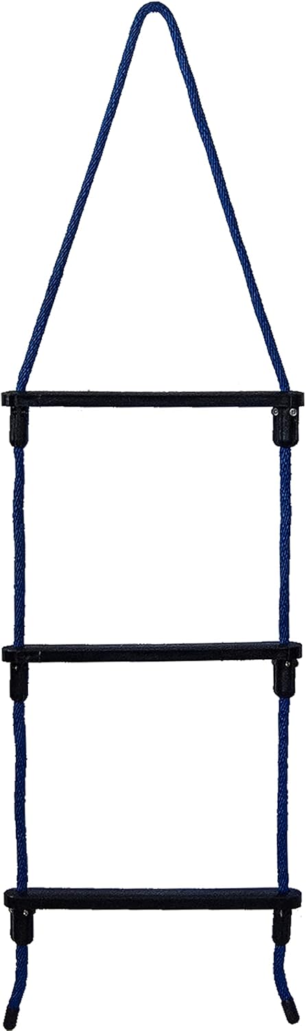Three Step Rope Ladder - Choose from Black, Blue, or White (Blue) Pack of 2