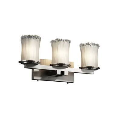 Aleynna Straight 3-Light Vanity Light Red Barrel Studio Finish: Matte Black, Shade Pattern: Whitewash