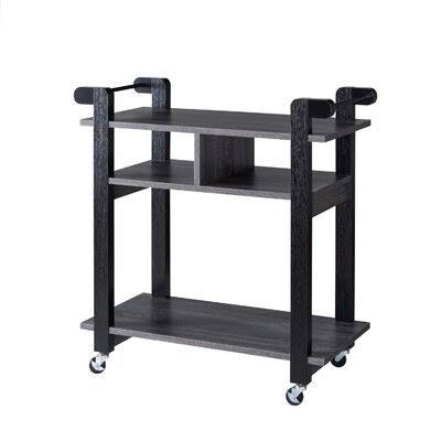 Jetje 32.75x22 Kitchen Cart Ebern Designs Finish: Black
