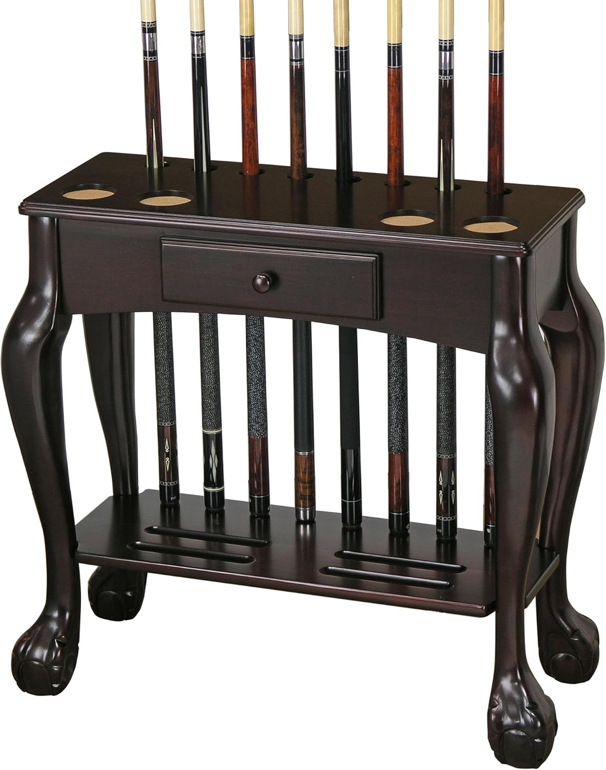 Fairview Game Rooms Billiard Cue and Ball Rack with Drawer