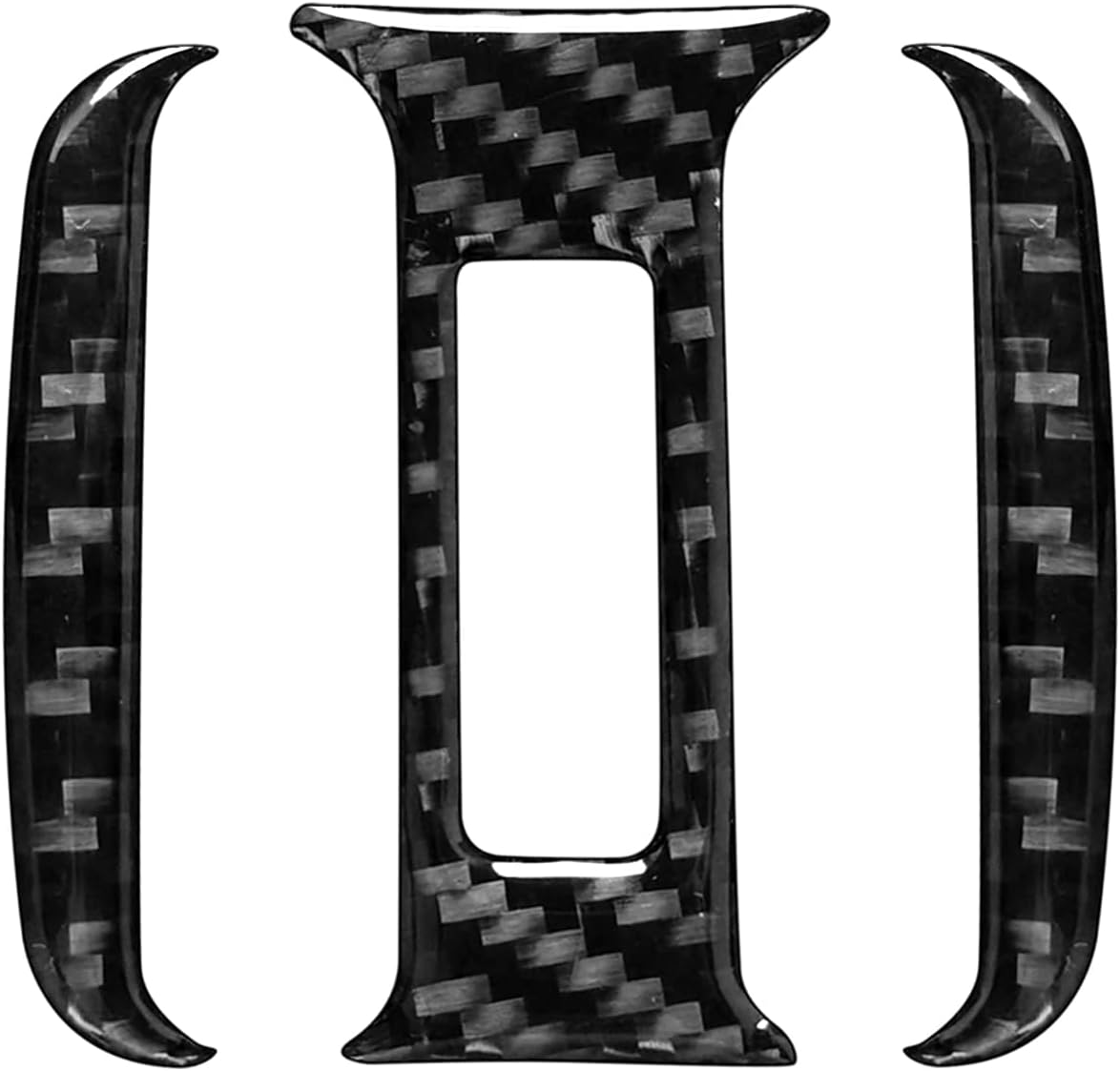 SUNJIKA Compatible with Carbon Fiber Rear Air Conditioner Outlet Vent Trim Sticker Interior Accessories for Toyota 4runner SUV 2010 2011 2012 2013 2014 2015 2016 2017 2018 2019 2020 (3pc Black)