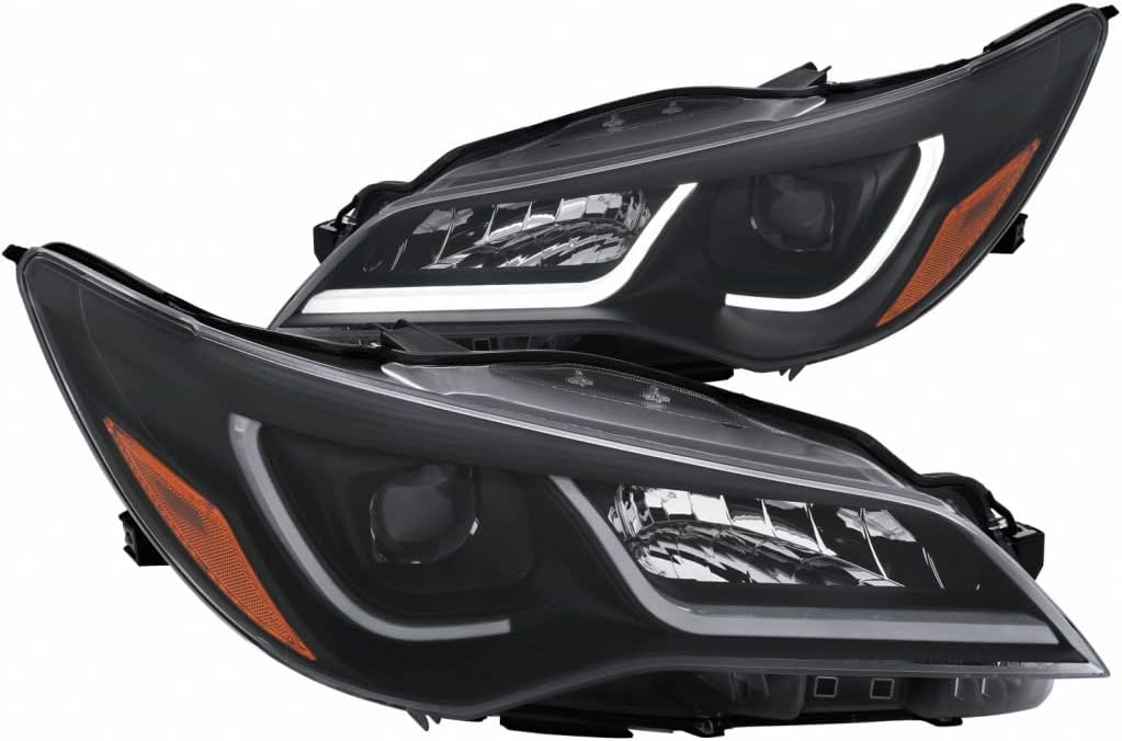 ANZO For Toyota Camry 15 16 Projector Headlights w/Plank Style Design Black | 121518