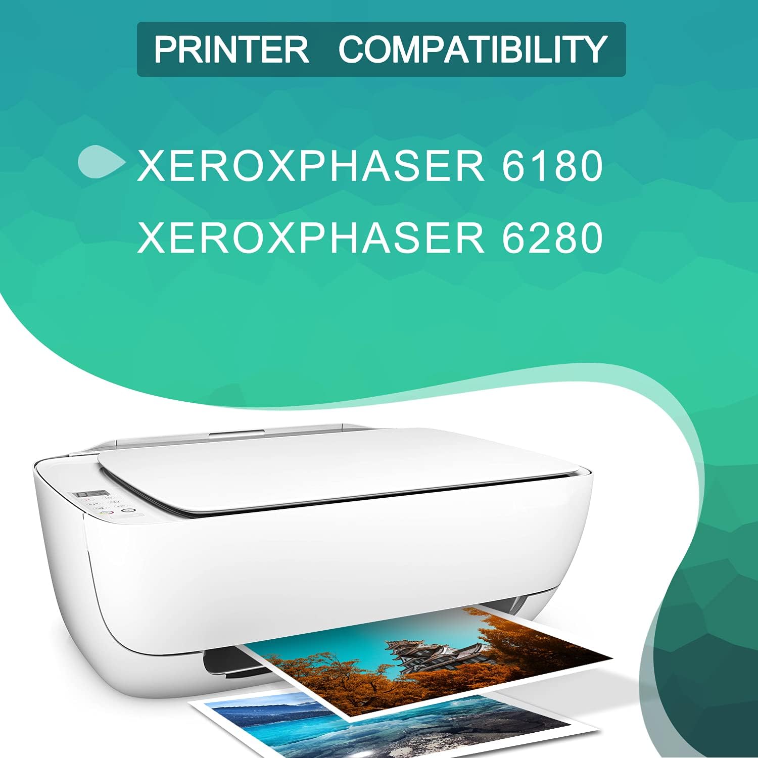 GREENBOX Remanufactured Toner Cartridge for Xerox Phaser 6180 6180N 6180DN 6180MFP-D 6180MFP-N 113R00726 113R00723 113R00724 113R00725 (1 Black, 1 Cyan, 1 Magenta, 1 Yellow)