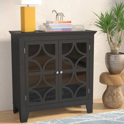 Centeno 2 Door Accent Cabinet Latitude Run Color: Black